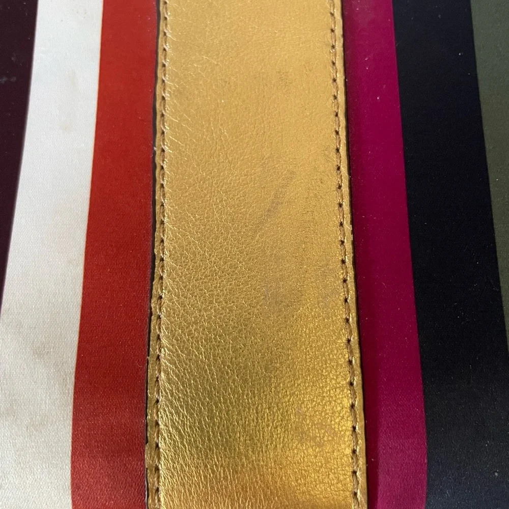 Coach Multicolor Striped and LeatherTablet IPad Case